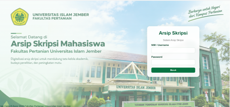 Mahasiswa Fakultas Pertanian yang Telah Melaksanakan Ujian Skripsi Diminta Mengunggah Skripsi melalui Sistem Arsip Skripsi